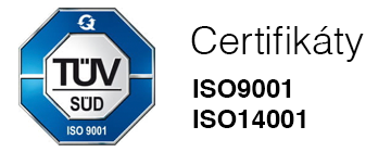 Certifikát kvality ISO 9001, ISO 14001
